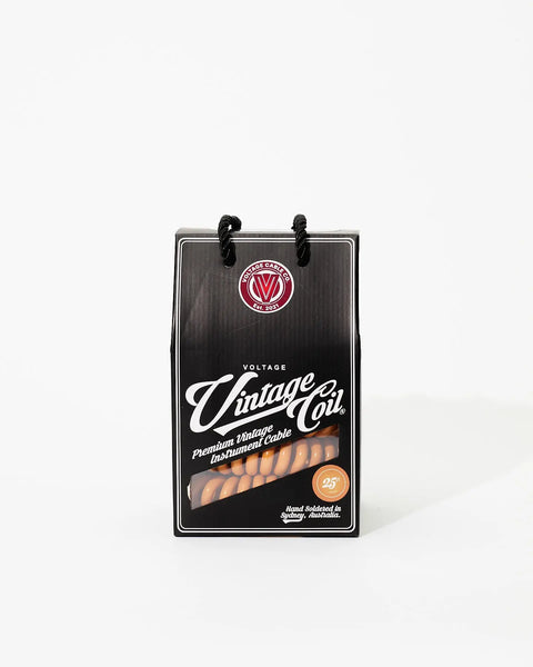 Coiled Guitar Cable - Voltage Cable Co. Vintage Coil®️Caramel 25ft