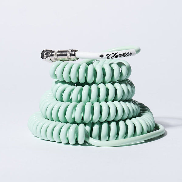 Surf Green Coiled Guitar Cable | Voltage Vintage Coil®