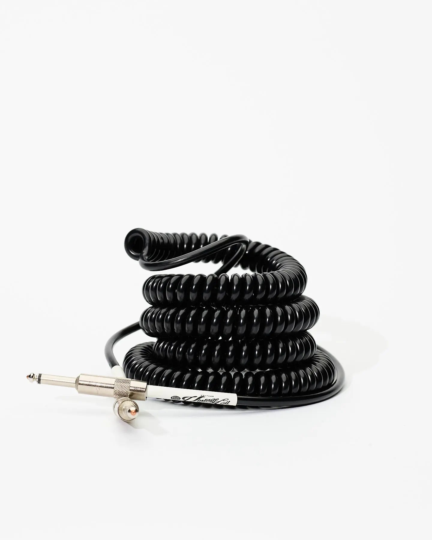 Voltage Cable Co. Vintage Coil®️Black 25ft - Coiled Guitar Cable - Voltage Cable Co.