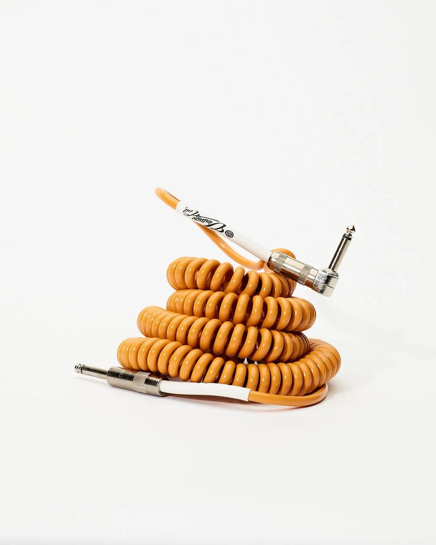 Coiled Guitar Cable - Voltage Cable Co. Vintage Coil®️Caramel 25ft 