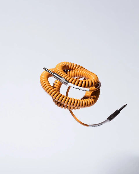 Coiled Guitar Cable - Voltage Cable Co. Vintage Coil®️Caramel 25ft 