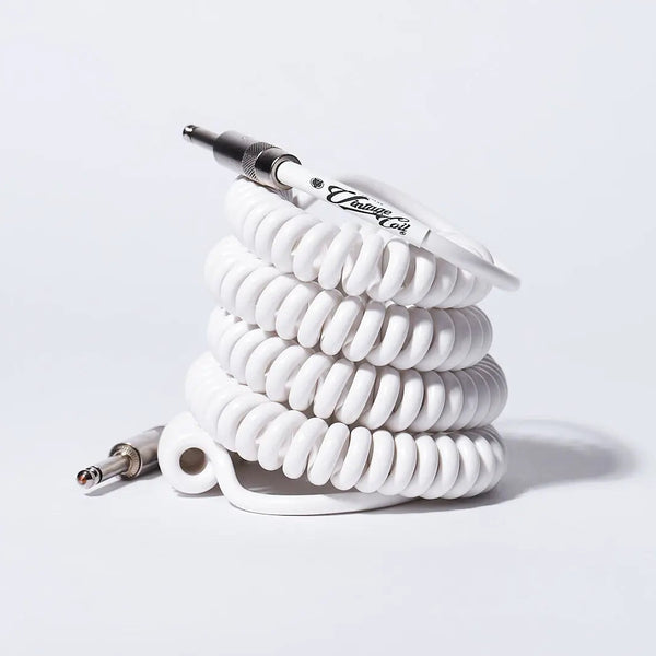 White Coiled Guitar Cable | Voltage Vintage Coil®