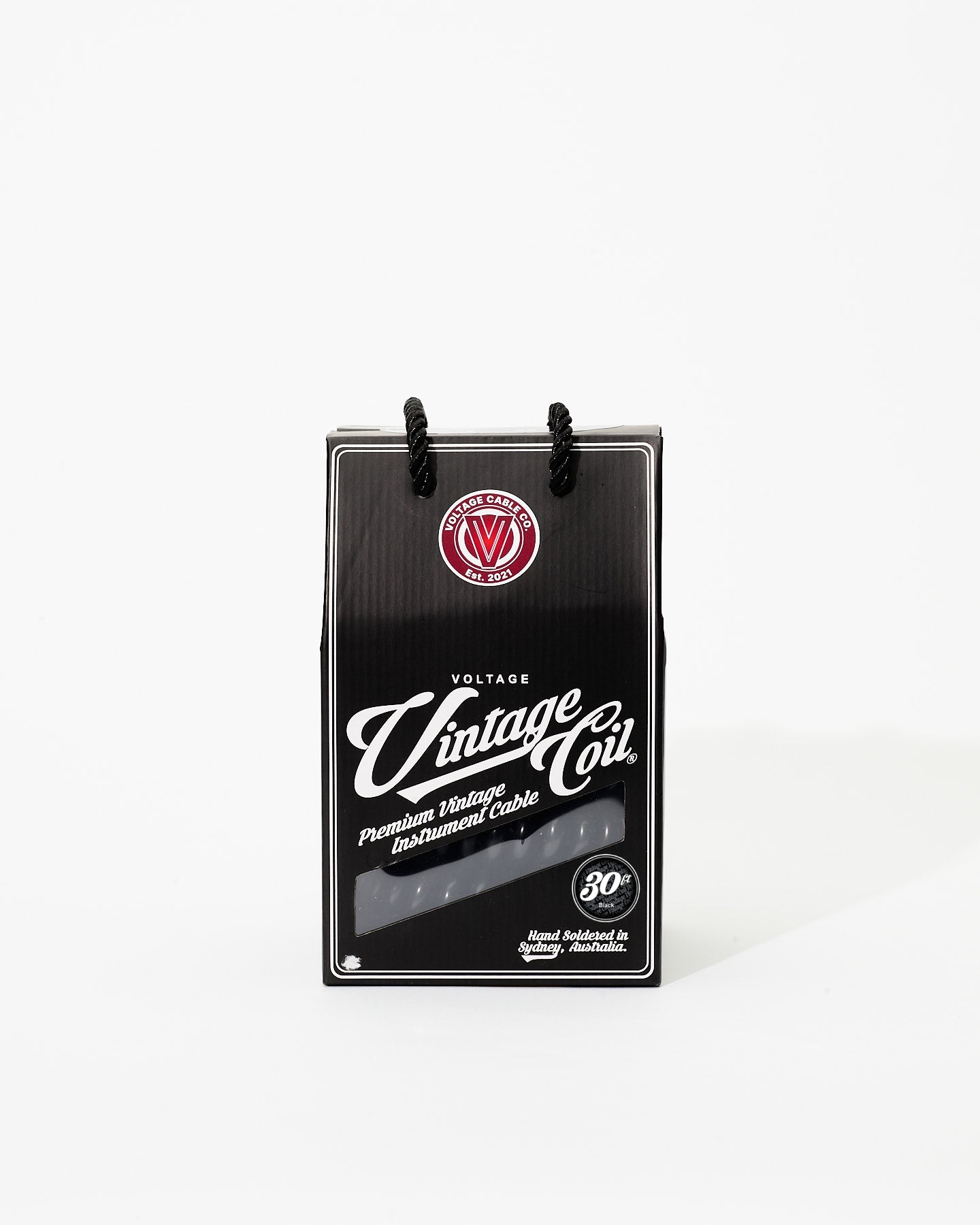 Black Coiled Guitar Cable | Voltage Vintage Coil® – Voltage Cable Co.