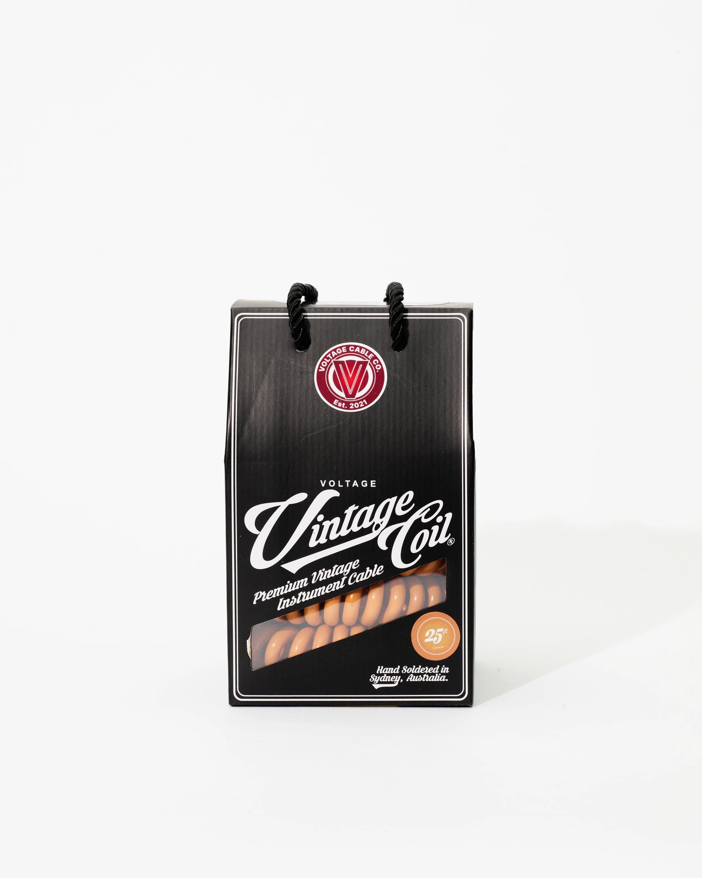 25 ft Caramel coiled guitar cable in retail box