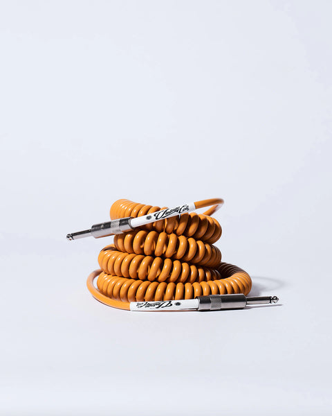 Caramel coiled guitar cable product photo Voltage Vintage Coil®
