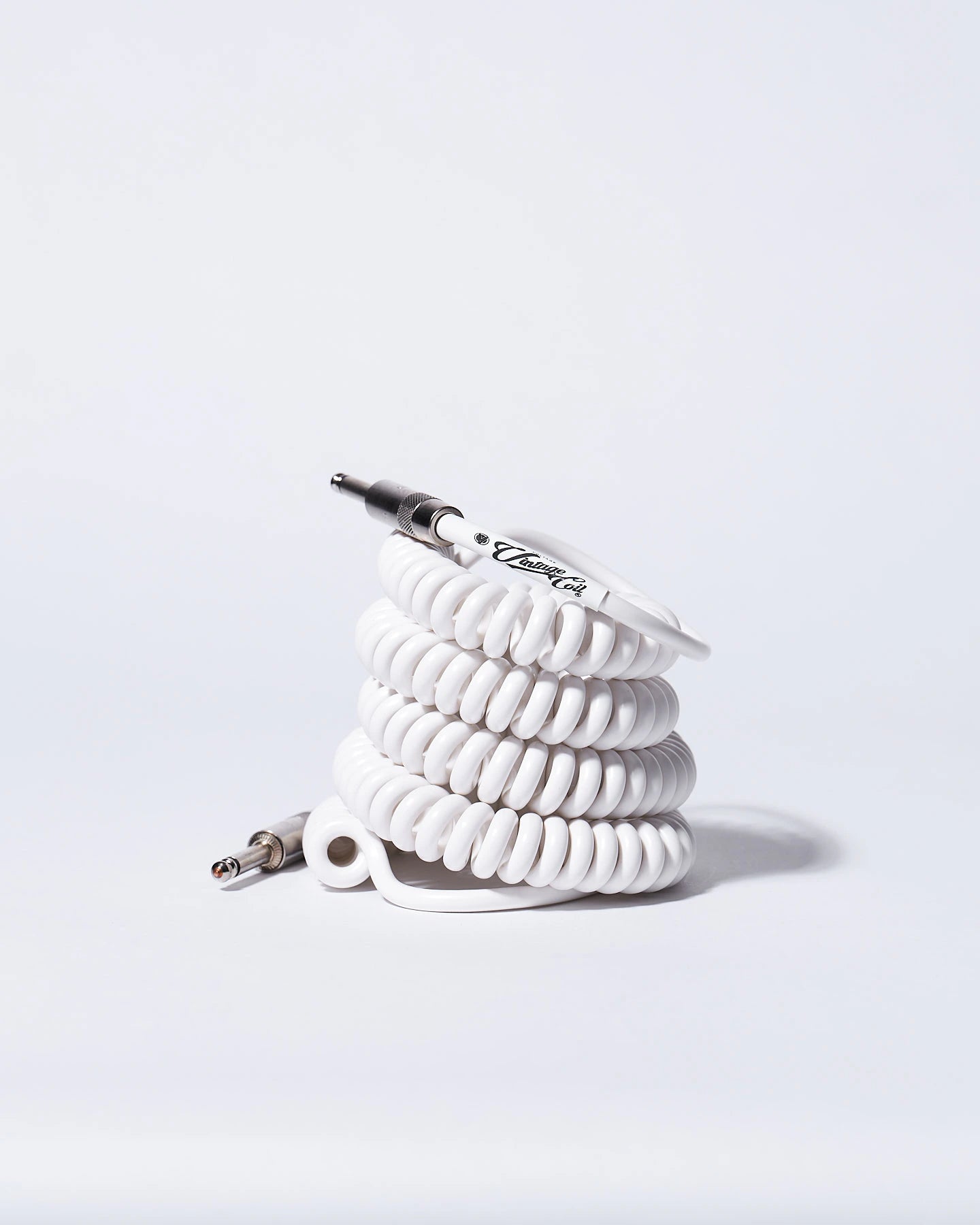 White coiled guitar cable product photo Voltage Vintage Coil®